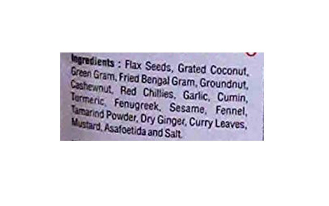BSP Foods Flax Seeds Chutney Podi   Pack  100 grams
